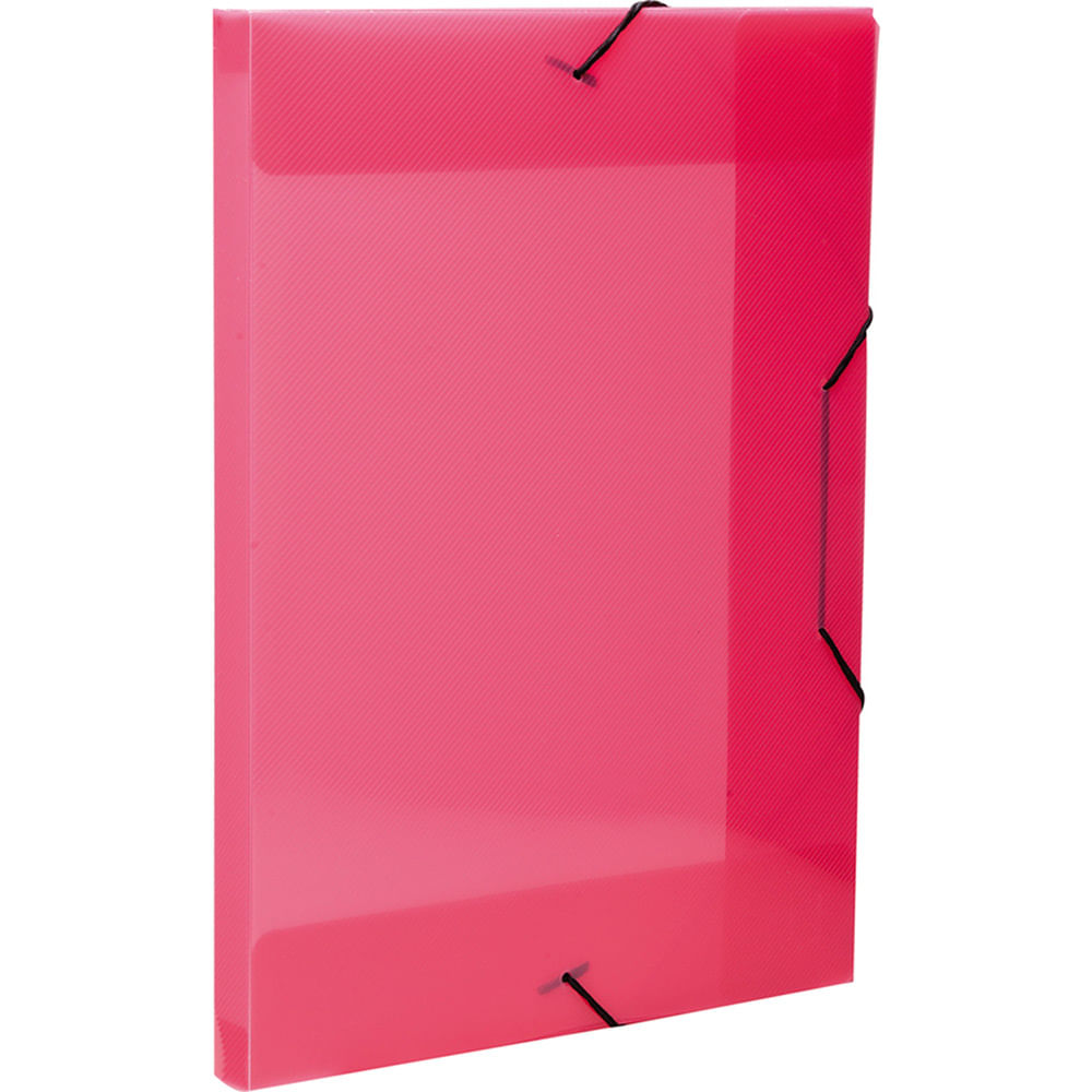 Encontraproduto.com.br - Pasta Aba Elástico Ofício Lombo 2cm Topline Rosa - Dello
