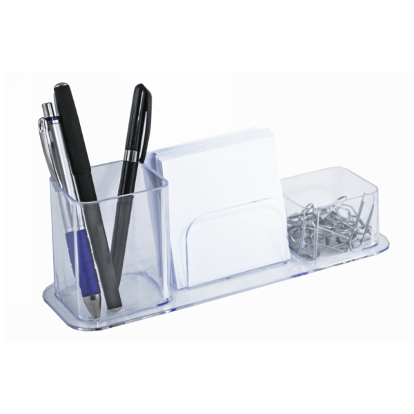 Encontraproduto.com.br - PORTA OBJETOS TRIPLO DE MESA TRANSPARENTE DELLO