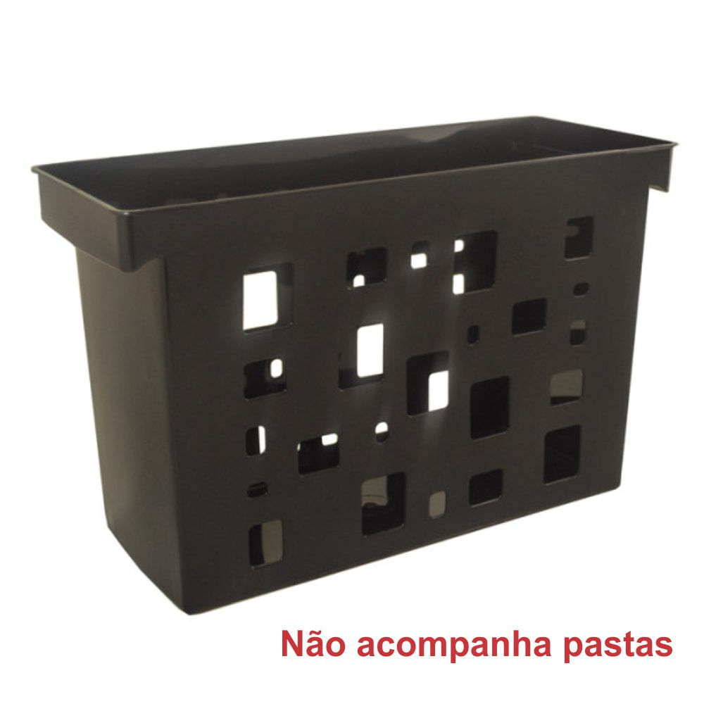 Encontraproduto.com.br - Caixa Arquivo Dellocolor Sem Pasta Suspensa Protea Preta