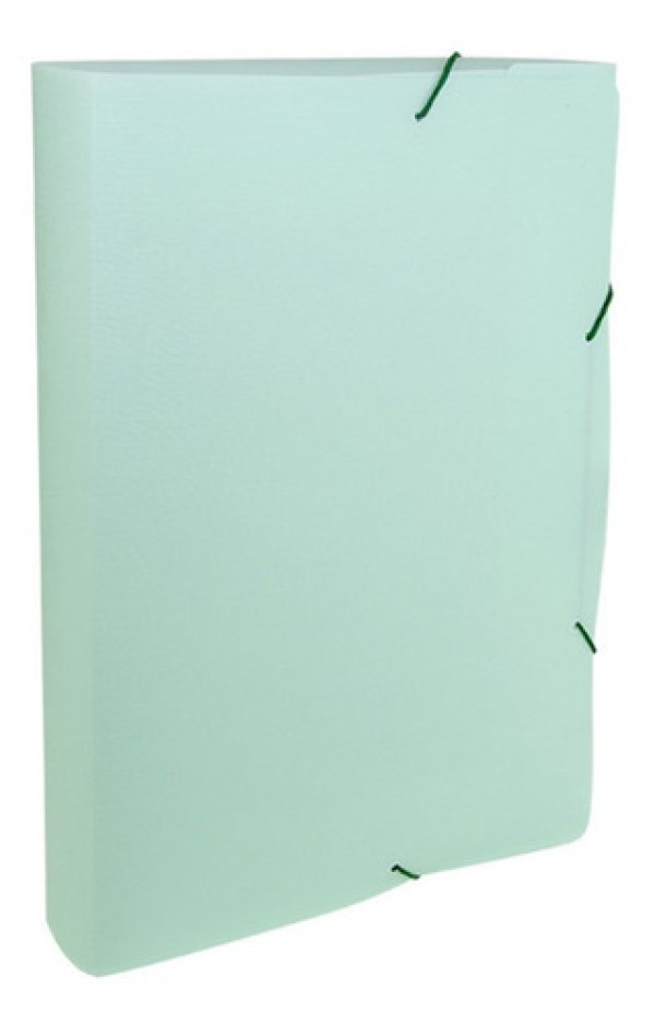 Pasta Aba Elástico Ofício 4cm Serena Verde Pastel - Dello