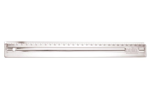 Encontraproduto.com.br - Régua 30cm Metalizada Prata