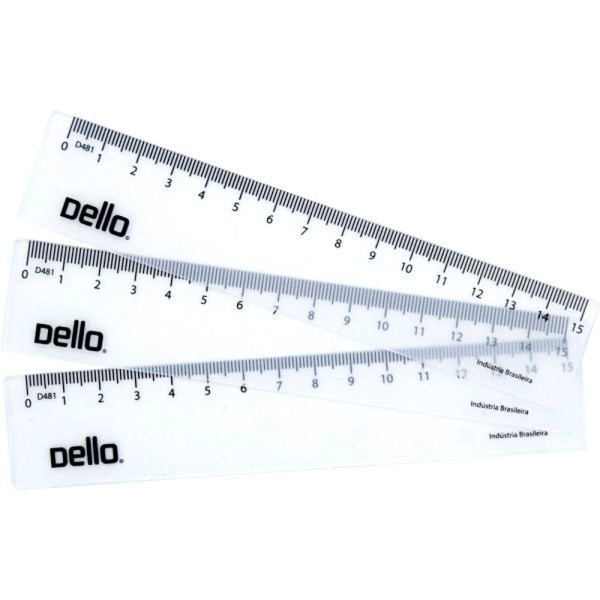 Encontraproduto.com.br - Régua 15cm Polipropileno Flexível - Dello