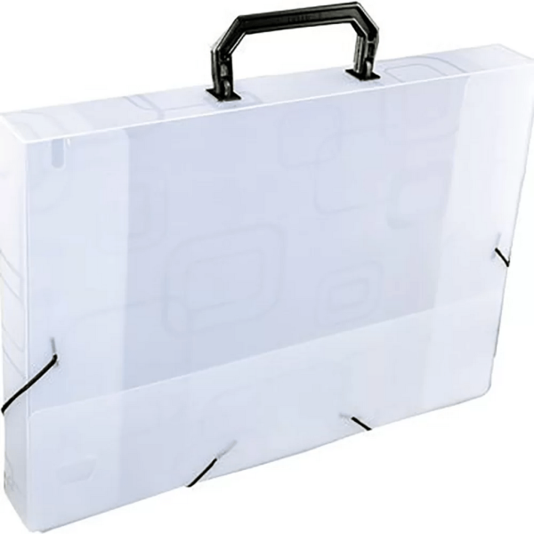 Encontraproduto.com.br - Maleta Oficio Polidello Cristal Com Fecho E Alça Dello