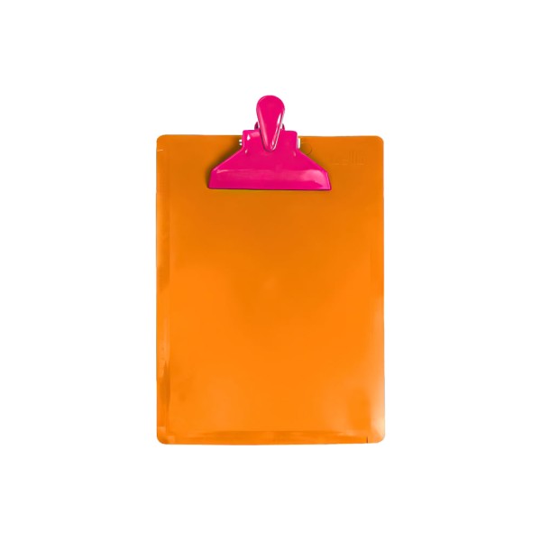 Encontraproduto.com.br - Prancheta 1/2 Ofício Full Color Laranja - Dello