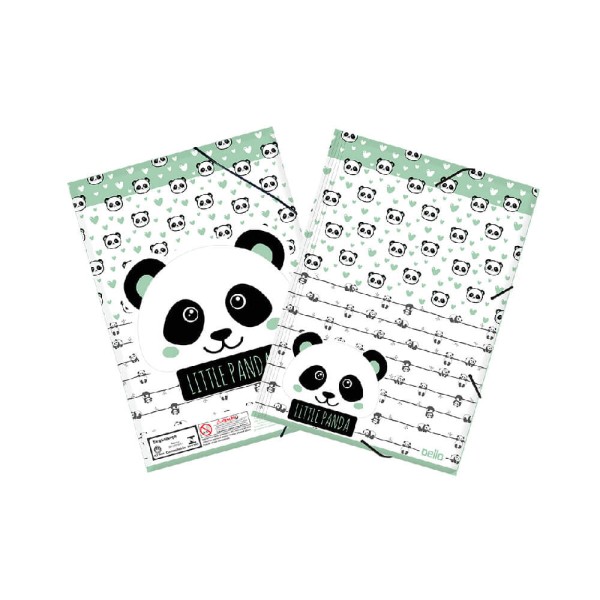 Pasta Aba Elástico A4 Panda Verde - Dello Pasta Aba Elast A4 Panda Vd Dello
