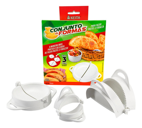 Forma Para Pastéis Catuai P/M/G com 3 Unidades