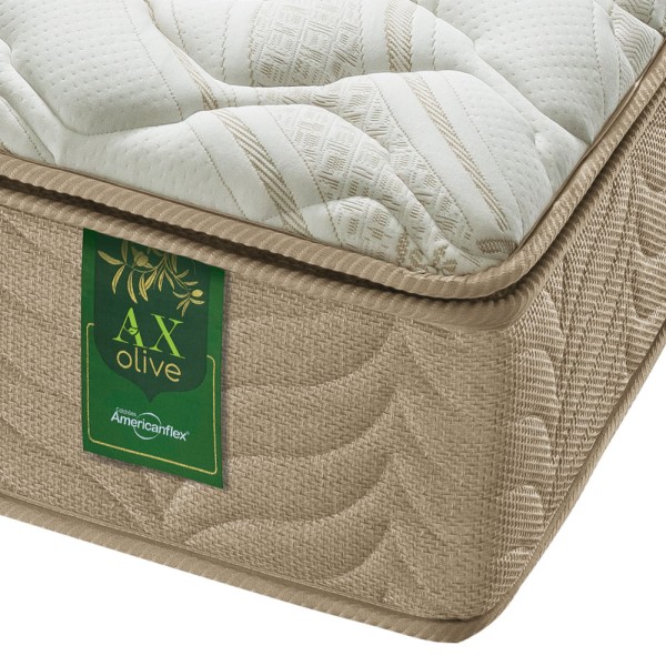 Encontraproduto.com.br - Colchão Solteiro Molas Ensacadas Americanflex Ax Olive 88x188x30cm