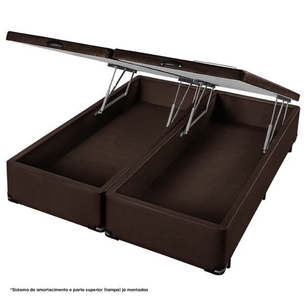 Encontraproduto.com.br - Conjunto Box Baú Super King Molas Ensacadas Americanflex Resiste Plus Double Face II 193x203x74cm