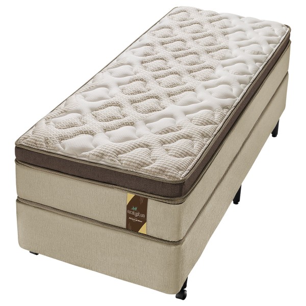 Encontraproduto.com.br - Conjunto Box Solteiro Molas Ensacadas Americanflex Eucalyptus II 88x188x70cm