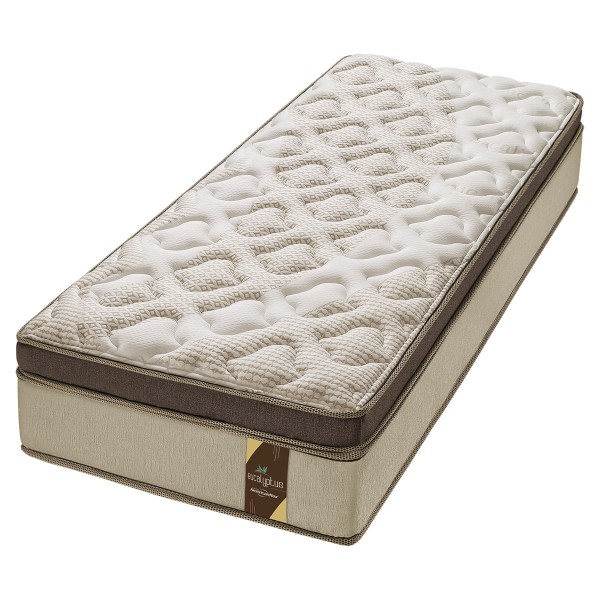 Encontraproduto.com.br - Conjunto Box Solteiro Molas Ensacadas Americanflex Eucalyptus II 88x188x70cm