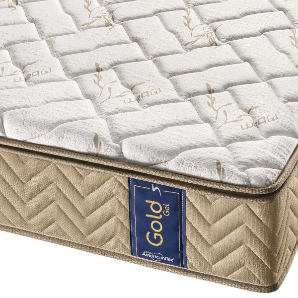 Encontraproduto.com.br - Conjunto Box Queen Espuma D45 Americanflex Pro Coluna II 158x198x59cm