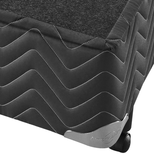 Encontraproduto.com.br - Conjunto Box Super King Molas Ensacadas Americanflex Duo Black Gel III 193x203x65cm