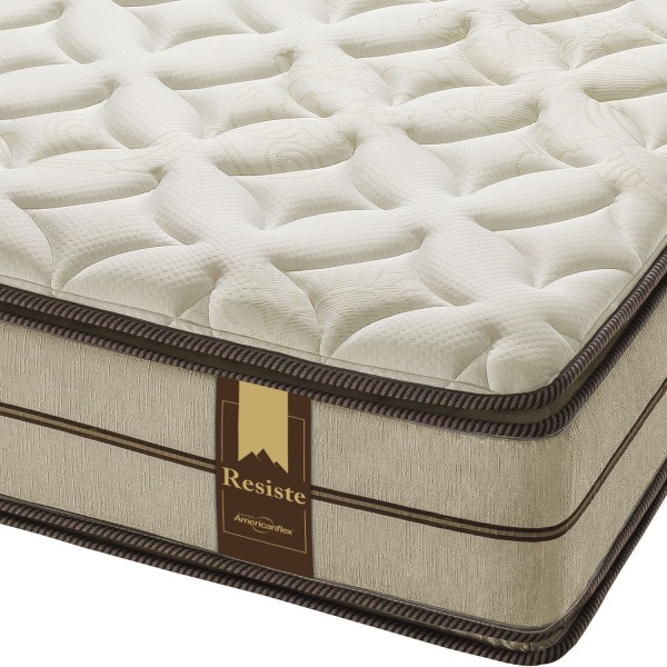 Encontraproduto.com.br - Colchão Solteiro Molas Ensacadas Americanflex Resiste Plus Double Face II 100x200x34cm