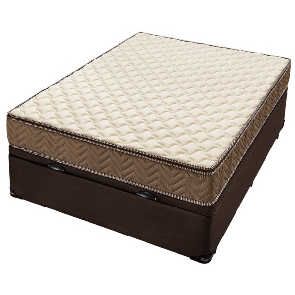 Encontraproduto.com.br - Conjunto Box Baú Casal Espuma D45 Americanflex Pro Coluna II Com Pillow 138x188x64cm
