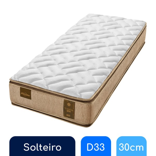 Encontraproduto.com.br - Colchão Solteiro Espuma D33 Americanflex Touch Amx 100x200x30cm