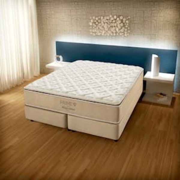 Encontraproduto.com.br - Colchão Queen AmericanFlex Prime com Pillow Top e Molas Ensacadas 34x158x198 - Bege Pérola