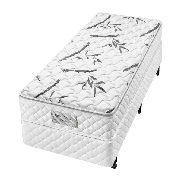 Encontraproduto.com.br - Conjunto Box Solteiro Molas TriPower Americanflex Bio Bambu 100x200x63cm