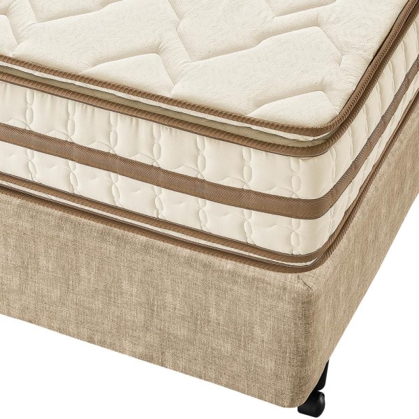 Encontraproduto.com.br - Conjunto Box Super King Espuma D45 Americanflex Clinoflex Bambu 193x203x66cm