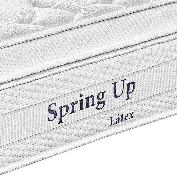Encontraproduto.com.br - Conjunto Box Solteiro Molas Ensacadas Americanflex Spring Up Látex 100x200x71cm