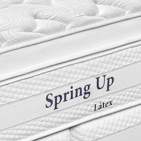 Encontraproduto.com.br - Conjunto Box Super King Molas Ensacadas Americanflex Spring Up Látex 193x203x71cm