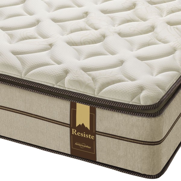 Encontraproduto.com.br - Colchão Solteiro Molas Ensacadas Americanflex Resiste Plus One Face II 88x188x27cm