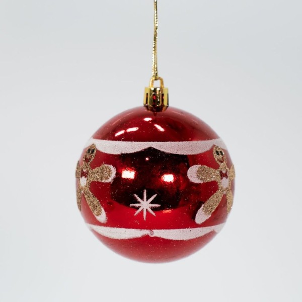 Encontraproduto.com.br - Kit 24 Bolas Enfeite Natalino árvore Natal Vermelho Branco