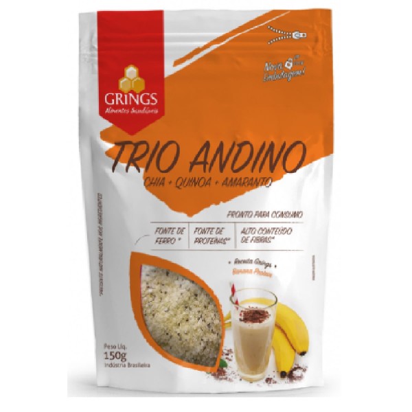 Encontraproduto.com.br - Trio Andino com Chia Quinoa e Amaranto Grings 150 g
