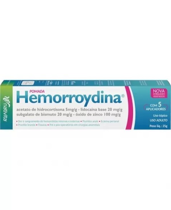 Encontraproduto.com.br - Hemorroydina Pomada com 25g - Nativa