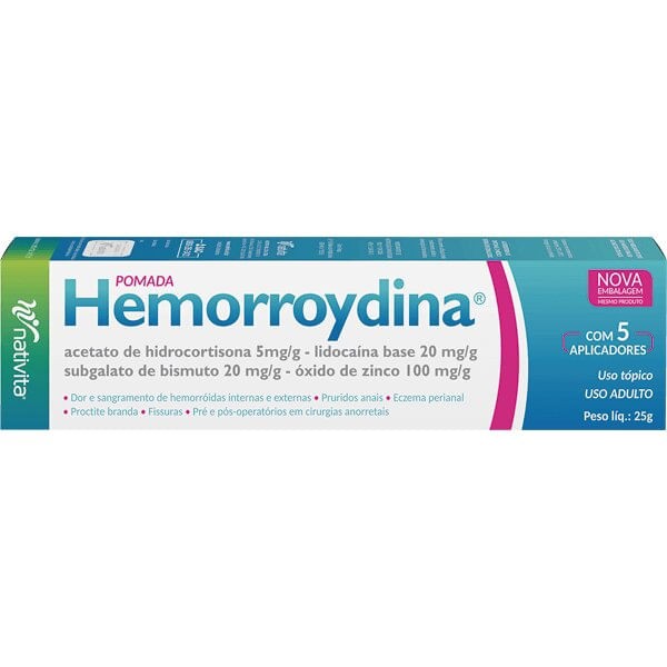 Encontraproduto.com.br - Hemorroydina Pomada com 25g - Nativa