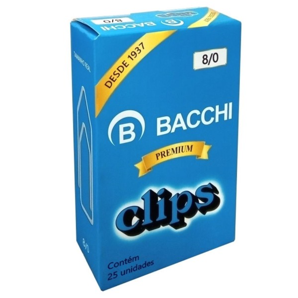 Encontraproduto.com.br - Clipes para Papel Aço Galvanizado Nº 8/0 5,38cm Premium Cx/25 unidades