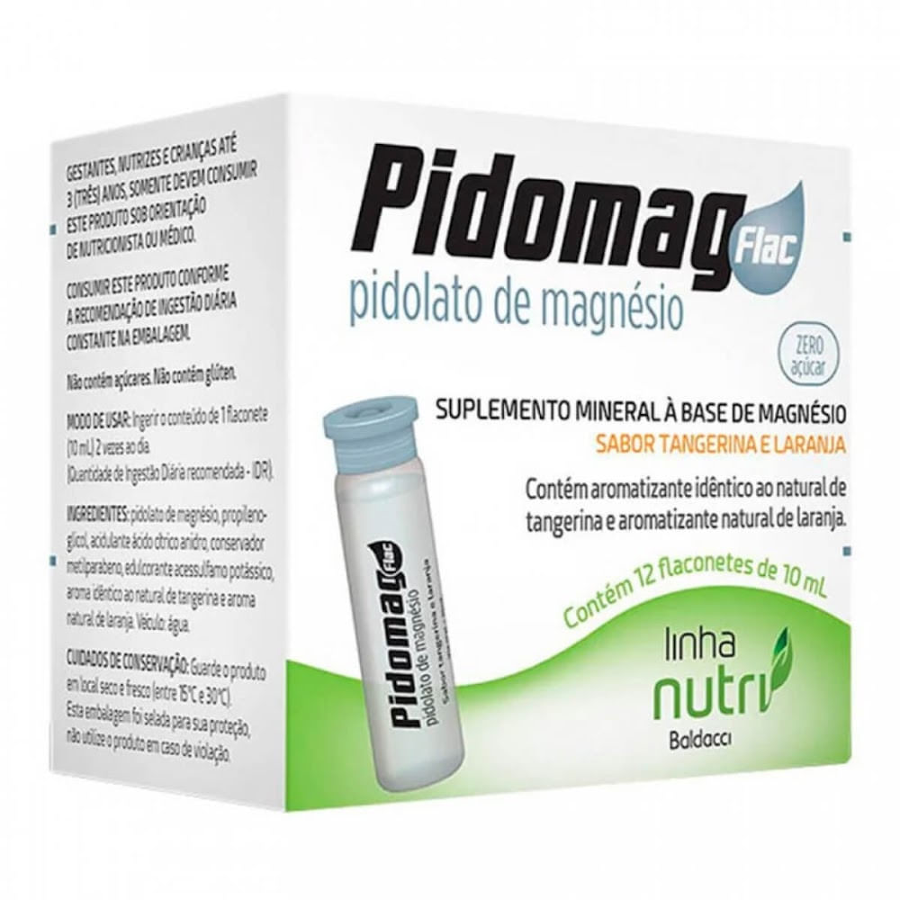 Encontraproduto.com.br - Suplemento Vitamínico Pidomag Baldacci 12 Flaconetes