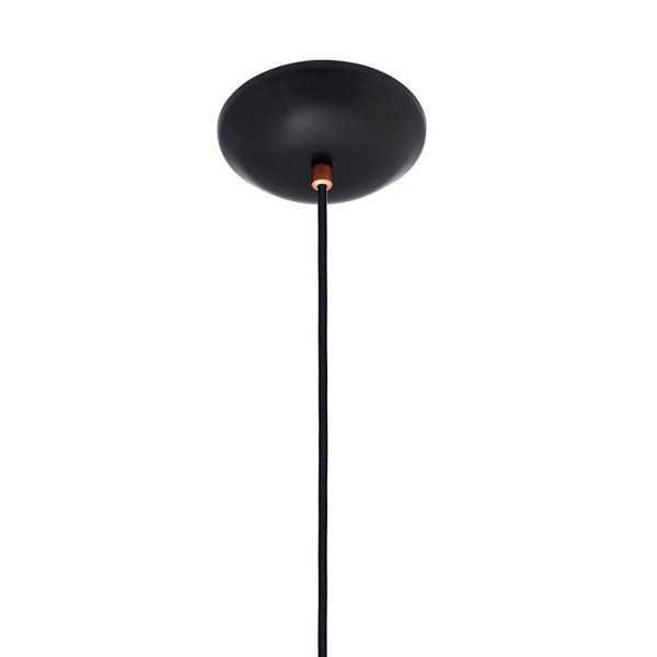 Encontraproduto.com.br - Pendente 1 Lâmpada Neo Preto 188-Pt Melbourne Alumínio com Difusor Cobre