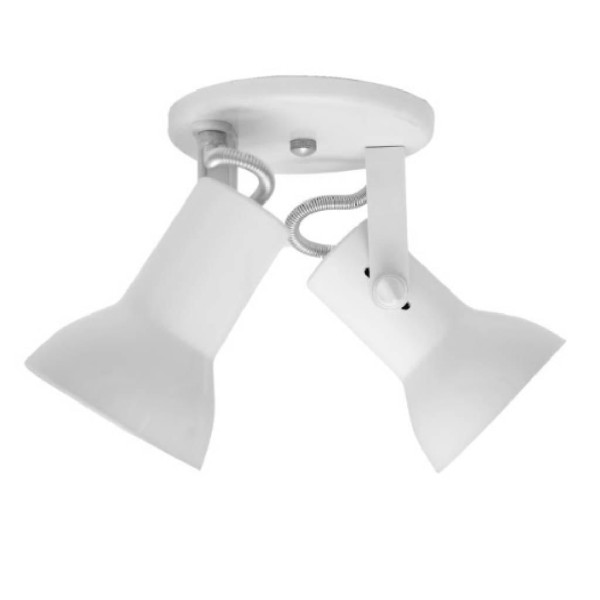 Spot Termoplástico 2xE27 Caneca Longa Branco 209/2-BR Neo Iluminação