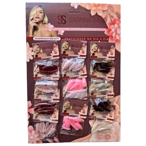 Encontraproduto.com.br - Sabrina Sato Cartela De Unhas Postiças Decoradas Ss2255 Com 12 Pacotes
