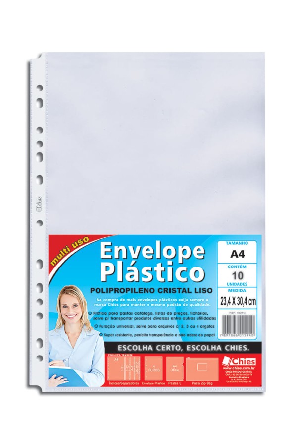Encontraproduto.com.br - Envelope Saco A4 Refil 13 furos Chies