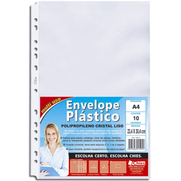 Encontraproduto.com.br - Envelope Saco A4 Refil 13 furos Chies