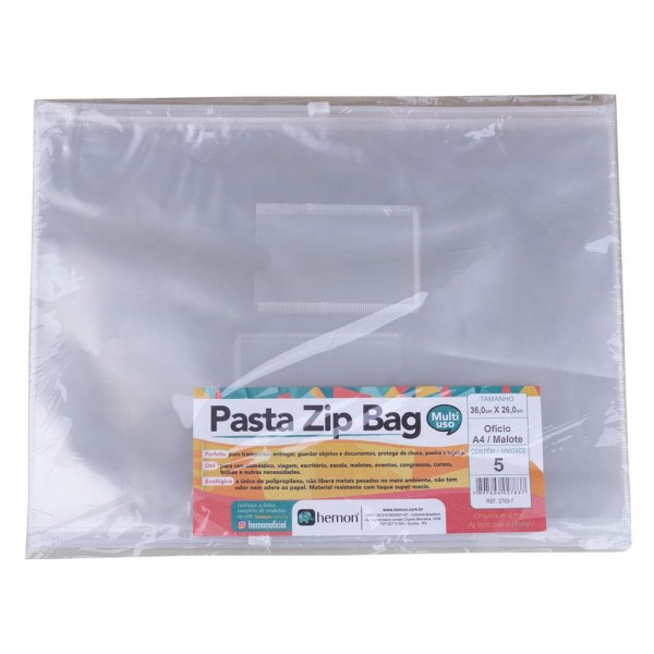 Encontraproduto.com.br - PASTA ZIP BAG OFICIO C/5 R.2783-7