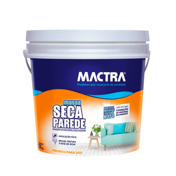 Encontraproduto.com.br - Massa Secaparede Balde de 12kg Mactra