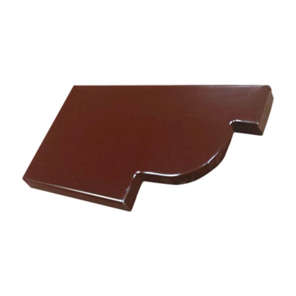 Encontraproduto.com.br - Cabeceira para calha esquerda Moldura 28 marrom Calhaforte