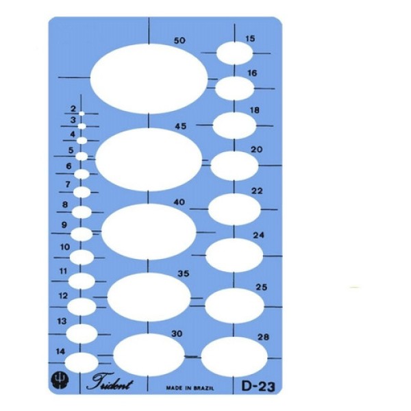 Encontraproduto.com.br - Gabarito Elípses 30º Ref.D-23 Trident
