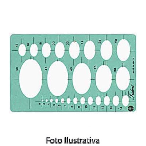 Encontraproduto.com.br - Gabarito Elípses 45º Ref.D-26 Trident