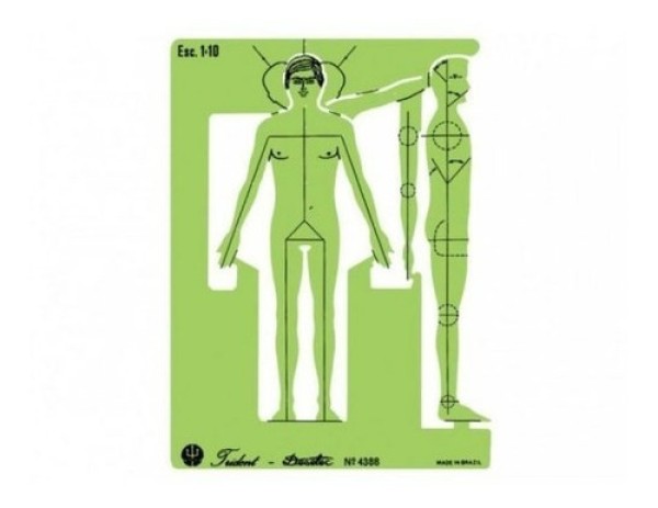 Gabarito Figura Humana 1:10 Ref.4388 Trident