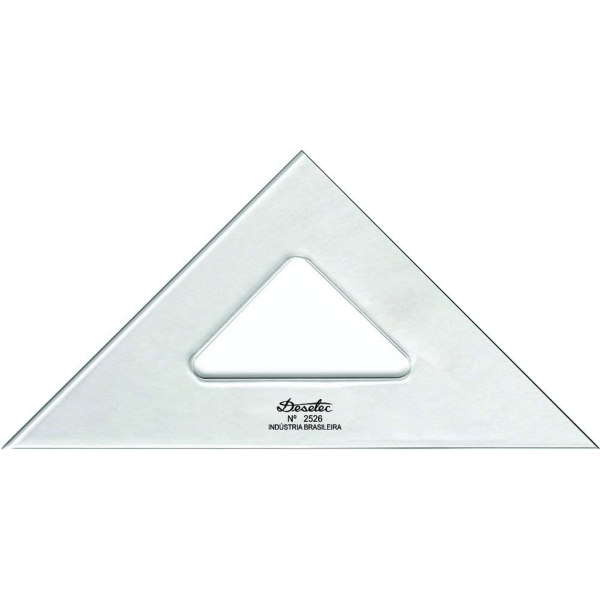 Encontraproduto.com.br - Esquadro de Acrílico 26 cm 45º/90º sem Escala Ref.2526 Trident