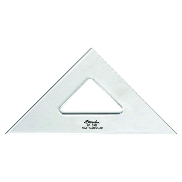 Encontraproduto.com.br - Esquadro de Acrílico 26 cm 45º/90º sem Escala Ref.2526 Trident
