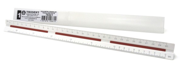 Encontraproduto.com.br - Escalímetro Triangular 30 cm Ref.7830/1 Trident