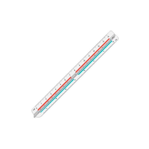 Encontraproduto.com.br - Escalímetro Triangular 15 cm Ref.ME15 Trident