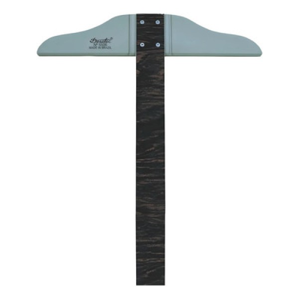 Encontraproduto.com.br - Regua T Fenolica Trident com Cabeçote Inquebrável e Borda de Acrílico 60cm - 5506