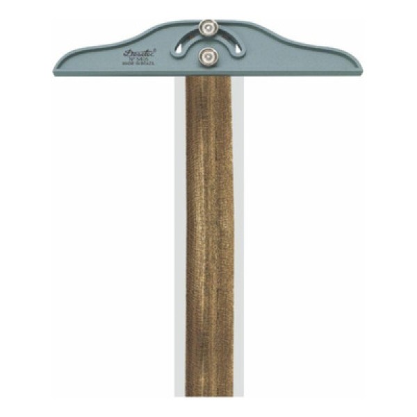 Encontraproduto.com.br - Régua T de Madeira Tridende com Borda de Acrílico e Cabeçote Móvel 50cm - 5405