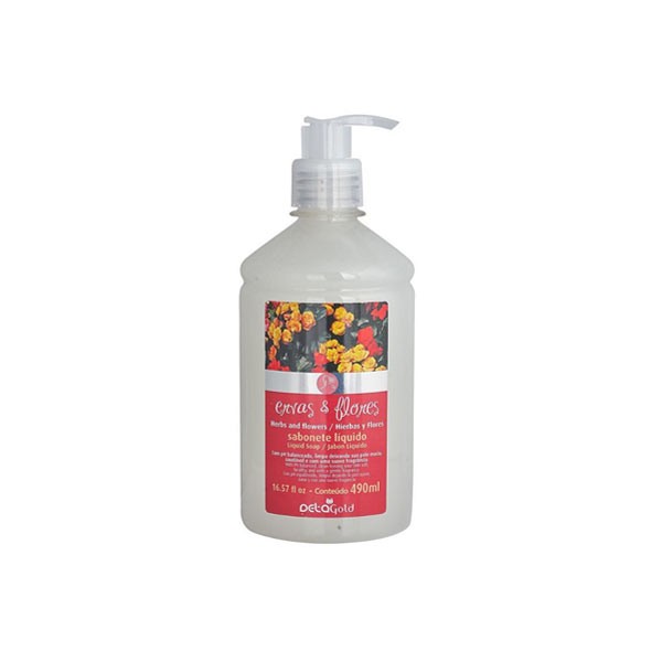 Encontraproduto.com.br - Sabonete Líquido Ervas E Flores 490ml - Detagold