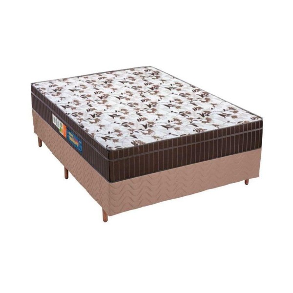 Encontraproduto.com.br - Cama Box Casal: Colchão Anatômico Polar D28/Ep Orthoface Firme + Base Crc Suede Clean(138X188)